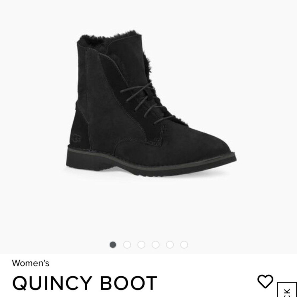 UGG Quincy Boot Black with Fur size 9 Women’s